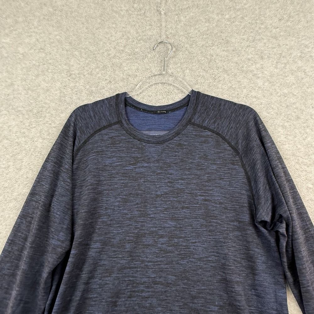 Lululemon Metal Vent Tech Long Sleeve‎ Shirt Heather Dark Blue Men's Large Gym